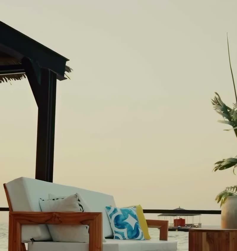 Deck seating as the light drops